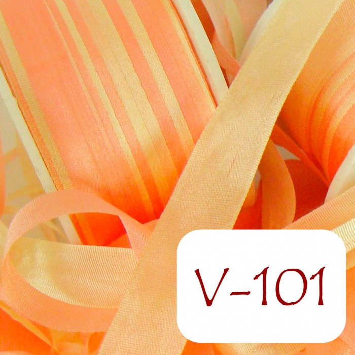 7 mm silk ribbon - V-101 Delicious Peach
